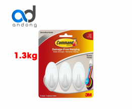 Command-Móc treo kiểu tròn 3M loại 1,3kg vỉ 3c