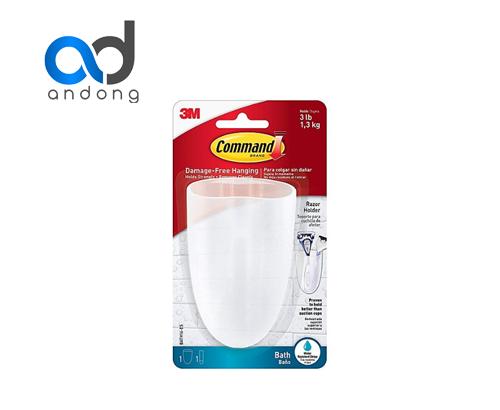 Móc treo bàn chải đánh răng, dao cạo 3M Command 1.3kg vỉ 1 chiếc